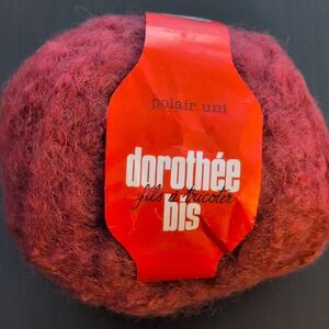 20 Balls of Polair Uni Burgundy Wool Yarn, Burgundy